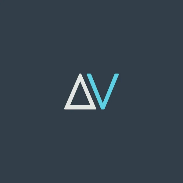 Lettere A & V azienda Logo — Vettoriale Stock