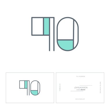 Dijital numara logo 90