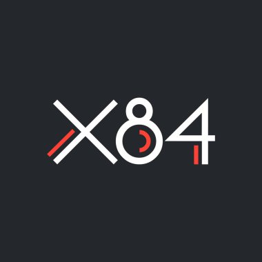 logo ile mektup ve sayı X84 