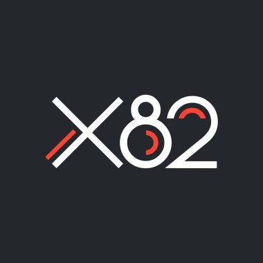 logo ile mektup ve sayı X82 