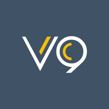 harf ve sayı V9 ile logo