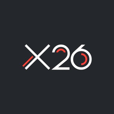 logo ile mektup ve sayı X26 