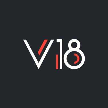 harf ve sayı V18 ile logo
