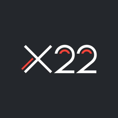 logo ile mektup ve sayı X22 