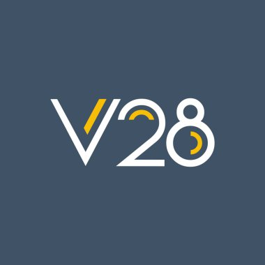 harf ve sayı V28 ile logo
