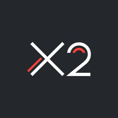 logo ile mektup ve sayı X2 