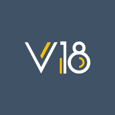 harf ve sayı V18 ile logo