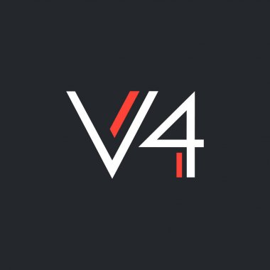 harf ve sayı V4 ile logo