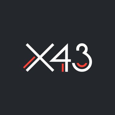logo ile mektup ve sayı X43 