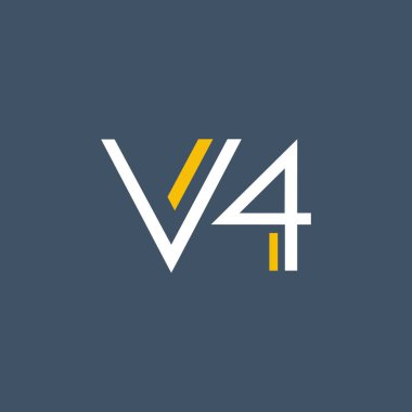 harf ve sayı V4 ile logo