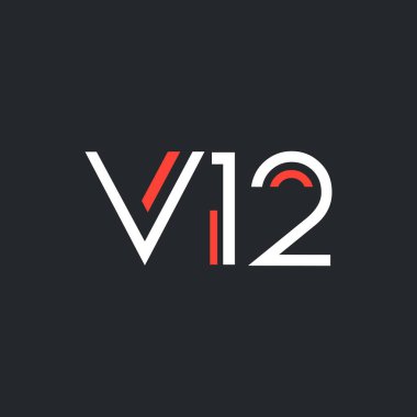 harf ve sayı V12 ile logo