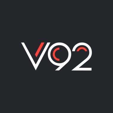 harf ve sayı V92 logolu