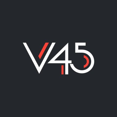 harf ve sayı V45 logolu