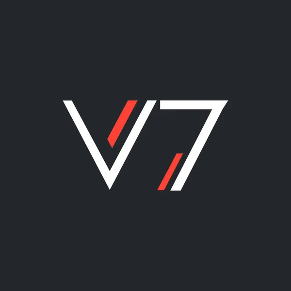 Logo a betű és szám V7 — Stock Vector