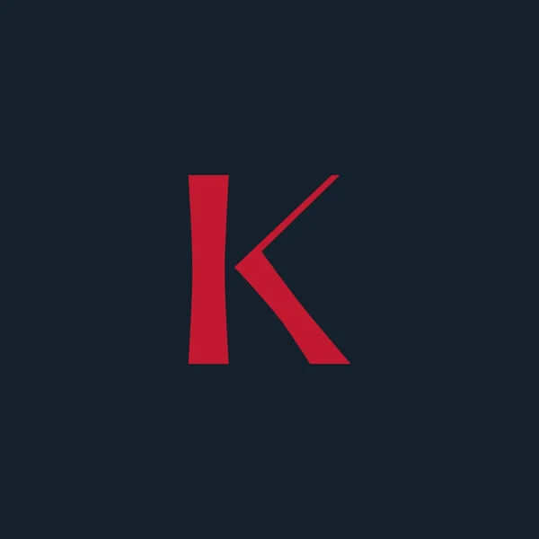 K logotipo carta — Vetor de Stock