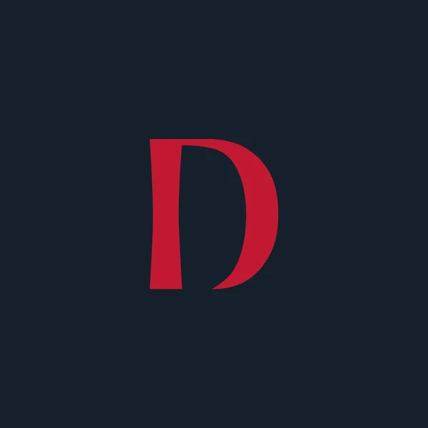 D harfi logosu — Stok Vektör