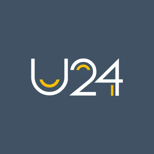 Conception du logo numérique U24 — Image vectorielle