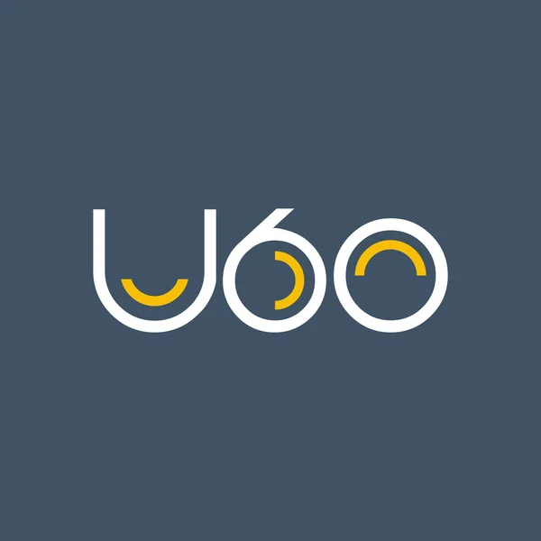 Design do logotipo digital U60 —  Vetores de Stock