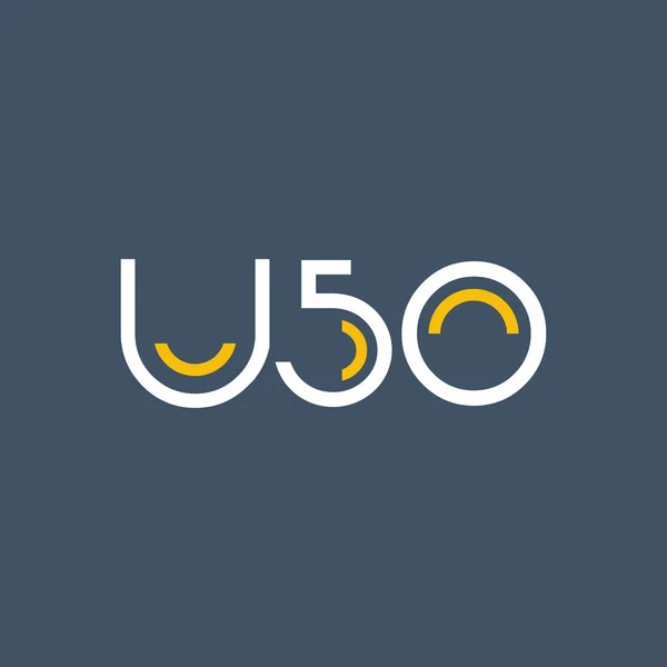 Ontwerp van digitale logo U50 — Stockvector