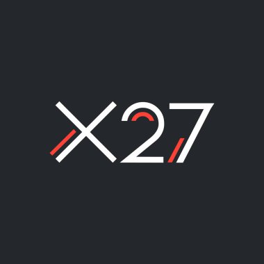 logo ile mektup ve sayı X27 