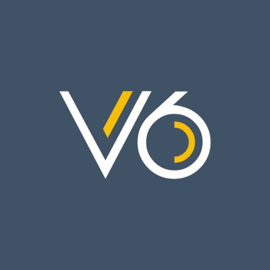 harf ve sayı V6 ile logo