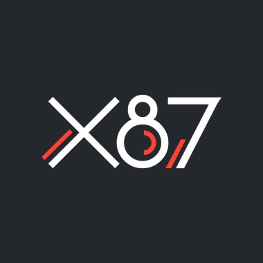 logo ile mektup ve sayı X87 