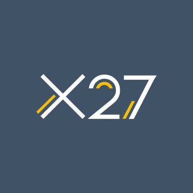 logo ile mektup ve sayı X27 
