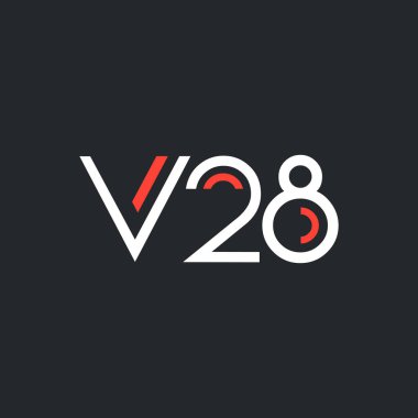 harf ve sayı V28 ile logo