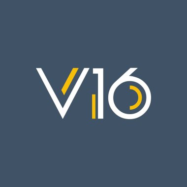 harf ve sayı V16 ile logo