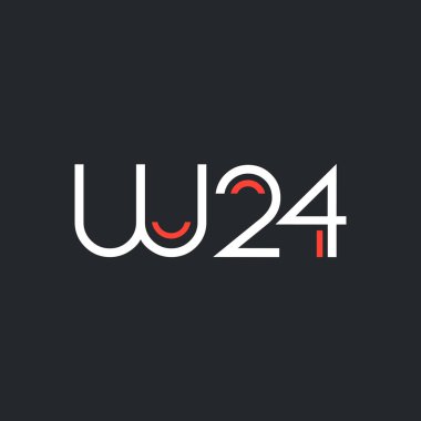 logo ile mektup ve sayı W24