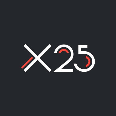 logo ile mektup ve sayı X25 