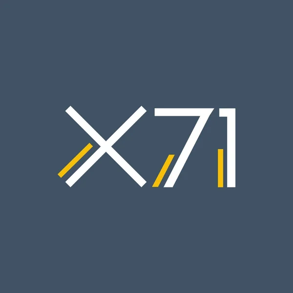 数字和字母徽标 X71 — 图库矢量图片