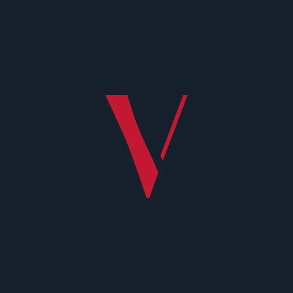 V lettera logo — Vettoriale Stock