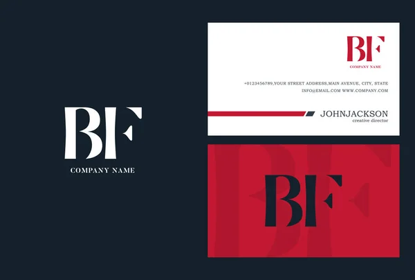 Buchstaben b & f Firmenlogo — Stockvektor