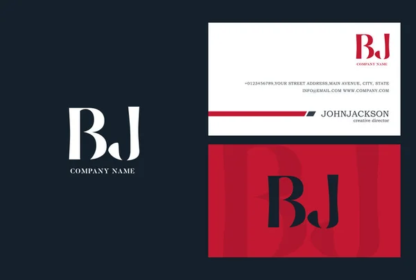 Letters B & J company Logo — Stock Vector