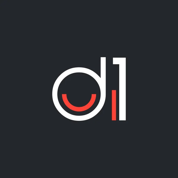 Design digitális logó D1 — Stock Vector