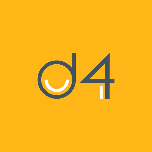 Tasarım dijital logosunun D4 — Stok Vektör