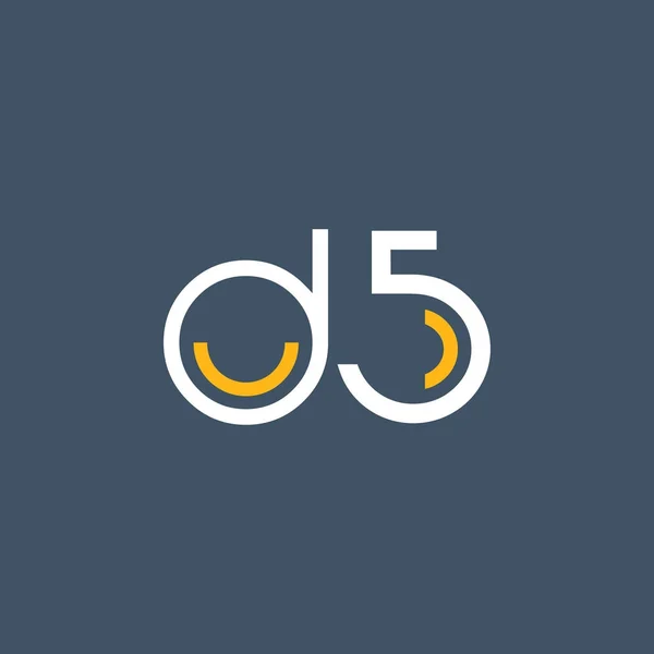 Ontwerp van digitale logo D5 — Stockvector