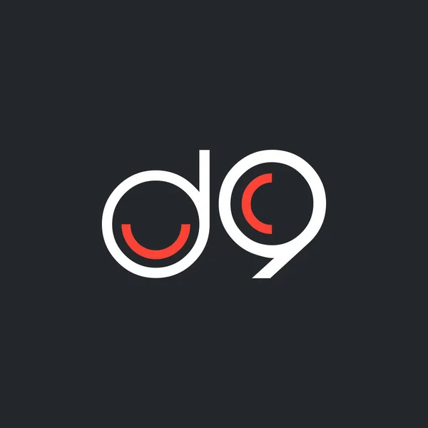 Diseño del logo digital D9 — Vector de stock