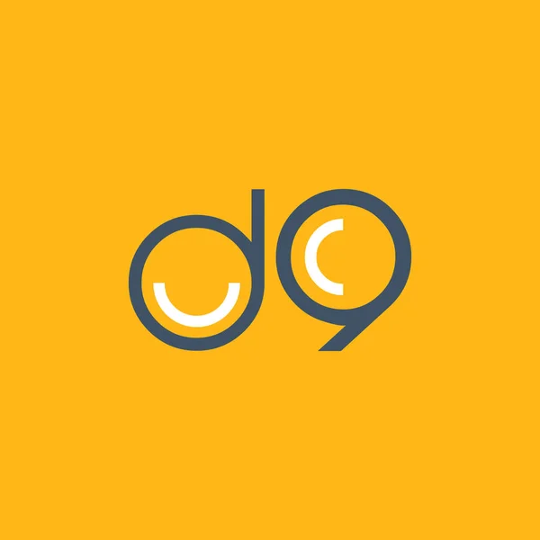 デジタル ロゴ D9 のデザイン — ストックベクタ