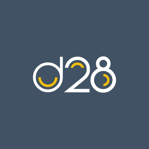 Design do logotipo digital D28 — Vetor de Stock