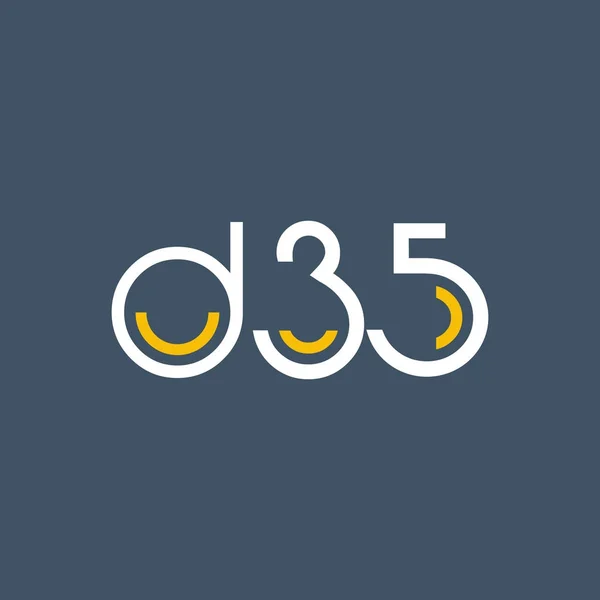 Digital logosu D35 tasarımını — Stok Vektör