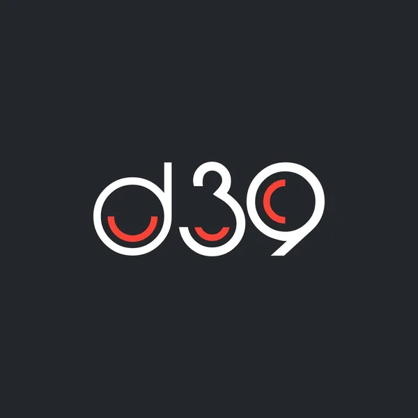 Design digitális logó D39 — Stock Vector