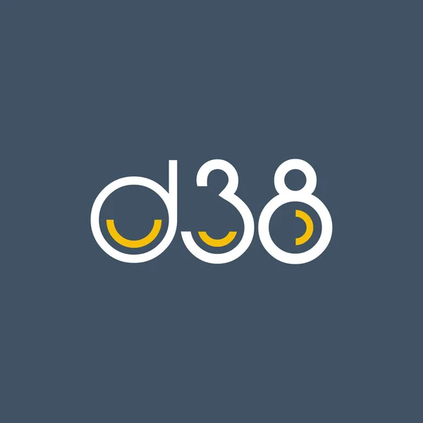 Digital logosu D38 tasarımını — Stok Vektör