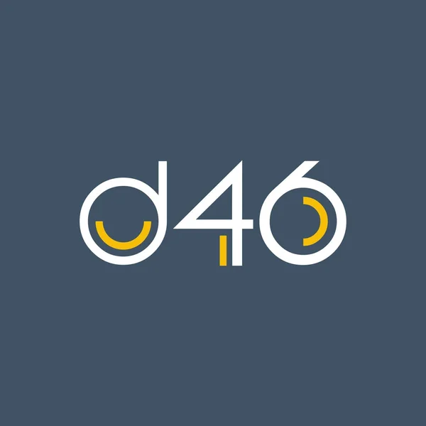 数字标识 D46 的设计 — 图库矢量图片