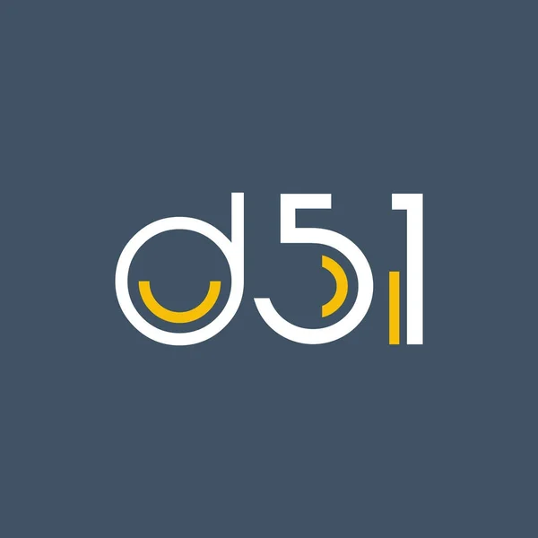 Design del logo digitale D51 — Vettoriale Stock