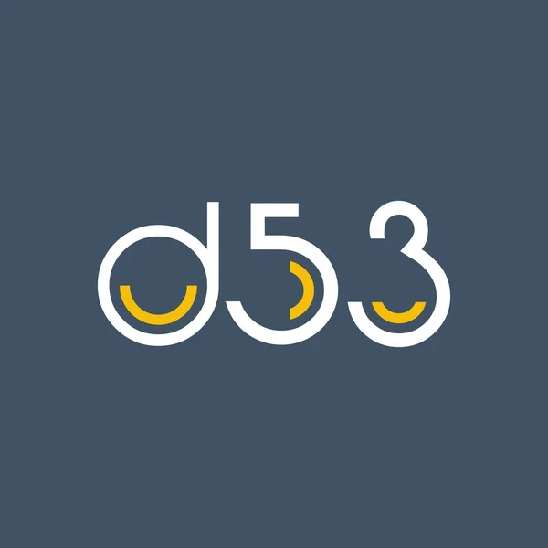 数字标识 D53 的设计 — 图库矢量图片