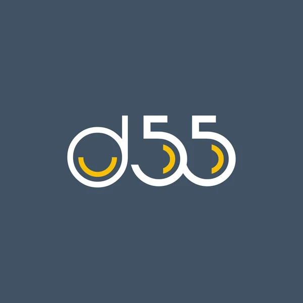数字标识 D55 的设计 — 图库矢量图片