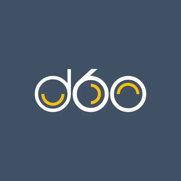 Design digitális logó D60 — Stock Vector