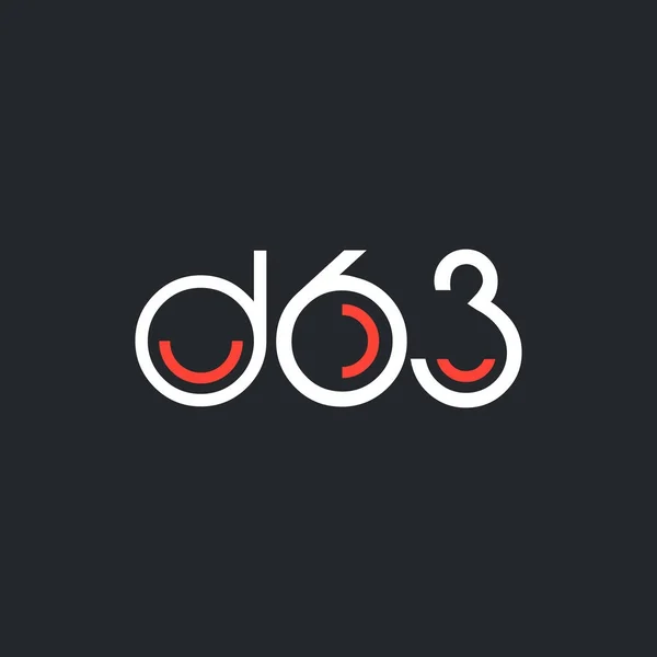 Digital logosu D63 tasarımı — Stok Vektör